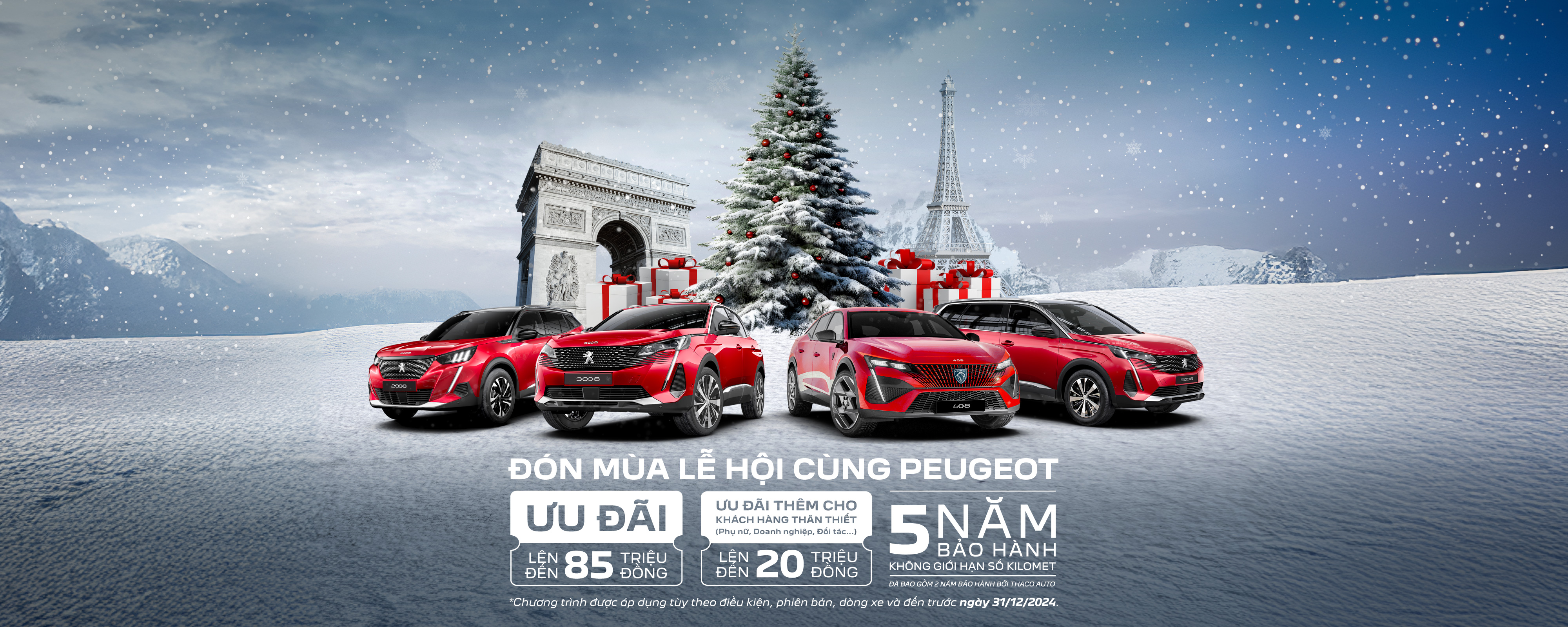 Tháng 12/2024 - Khuyến Mãi Ô Tô Peugeot Kèm Giá Bán Ưu Đãi Mới Nhất  THACO AUTO Pegueot - Hà Nội